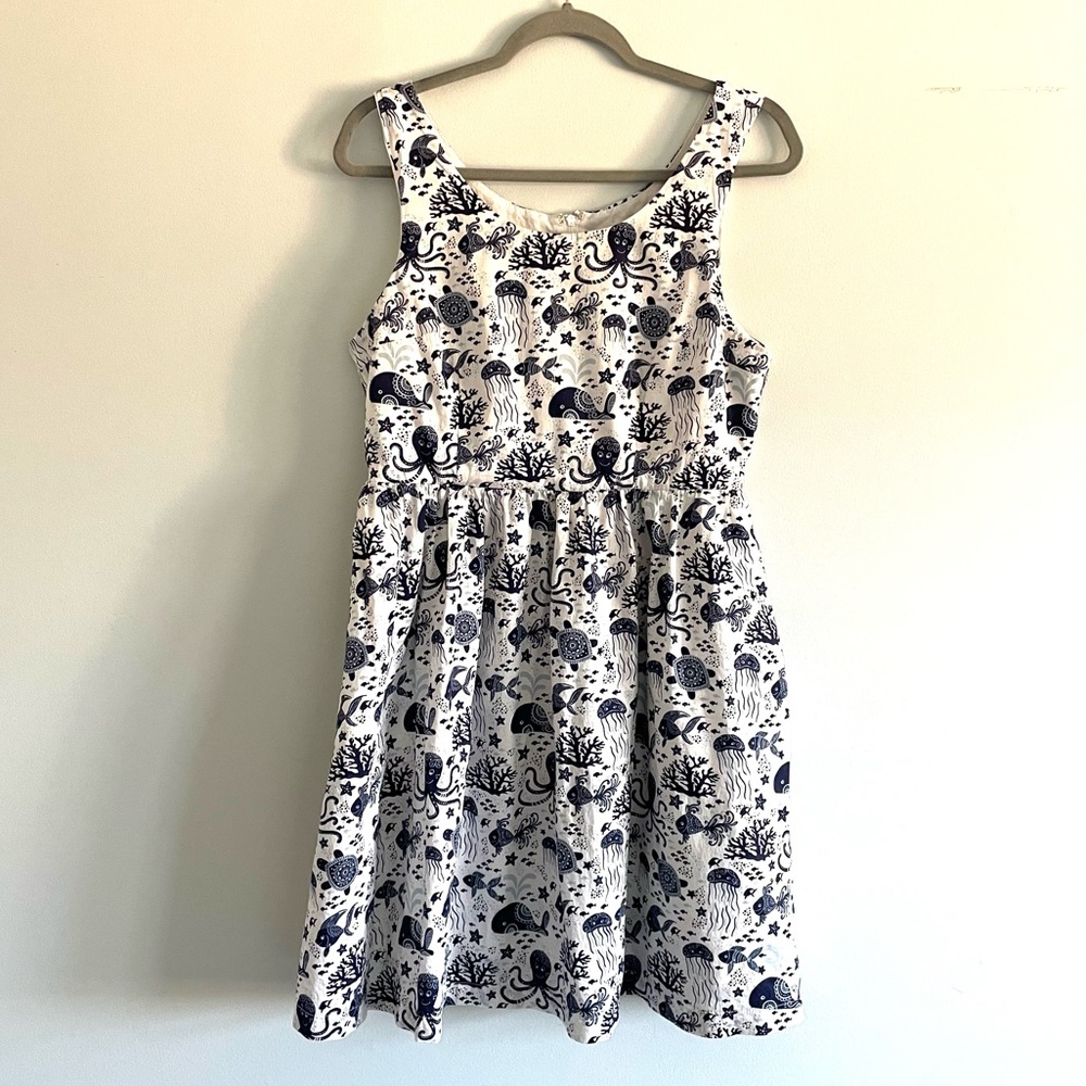 Modcloth Optimistic Effect Sea Creature Dress L